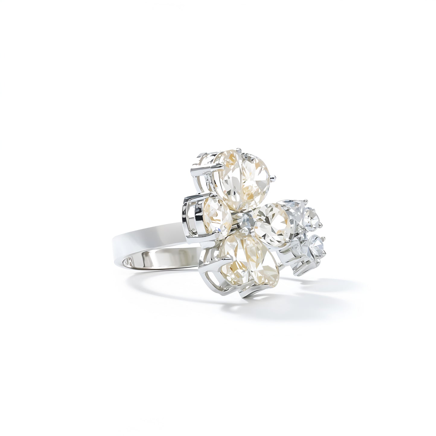 Golden Petal Cocktail Ring