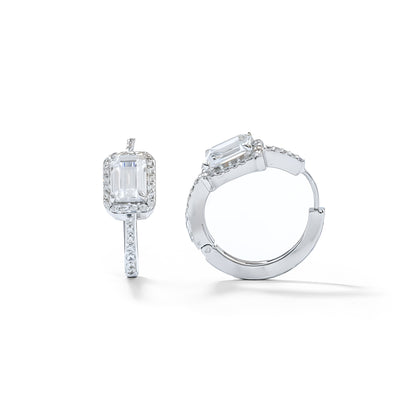 Regalia Emerald Cut Hoops