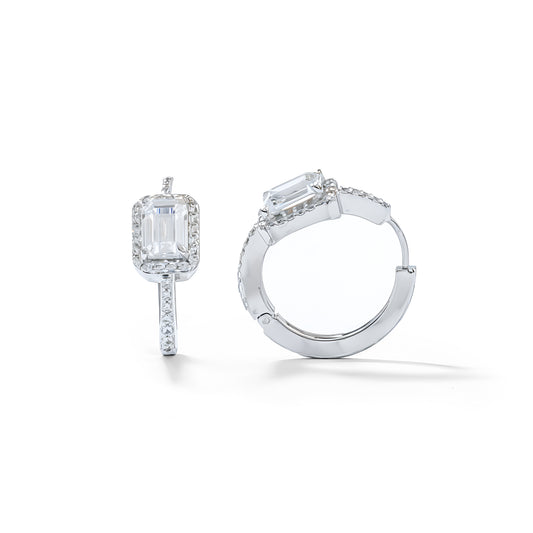 Regalia Emerald Cut Hoops