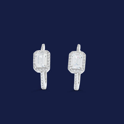 Regalia Emerald Cut Hoops
