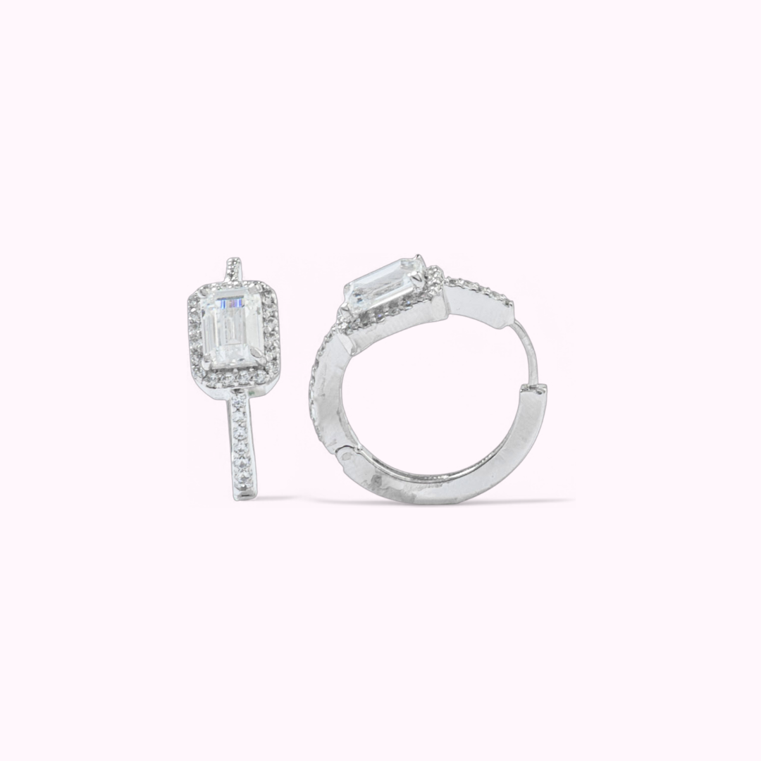 Regalia Emerald Cut Hoops