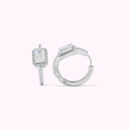 Regalia Emerald Cut Hoops